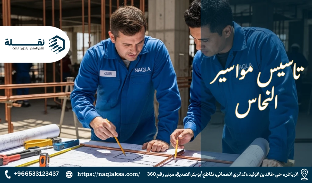 تخطيط مسارات مواسير النحاس والصرف على المخطط الهندسي