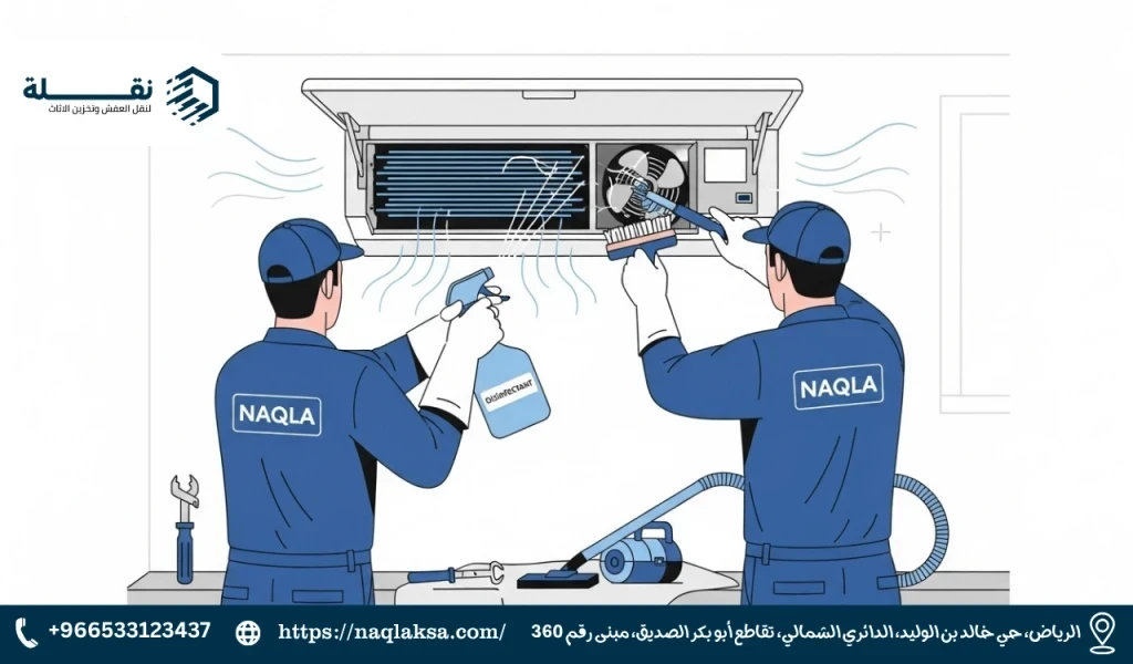 تراكم العفن والبكتيريا داخل المكيف: المخاطر والحلول