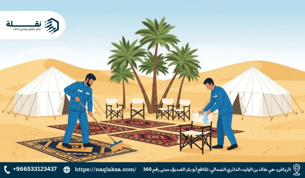 خدمة تنظيف المخيمات بالثمامة والبر: استمتع برحلتك دون عناء