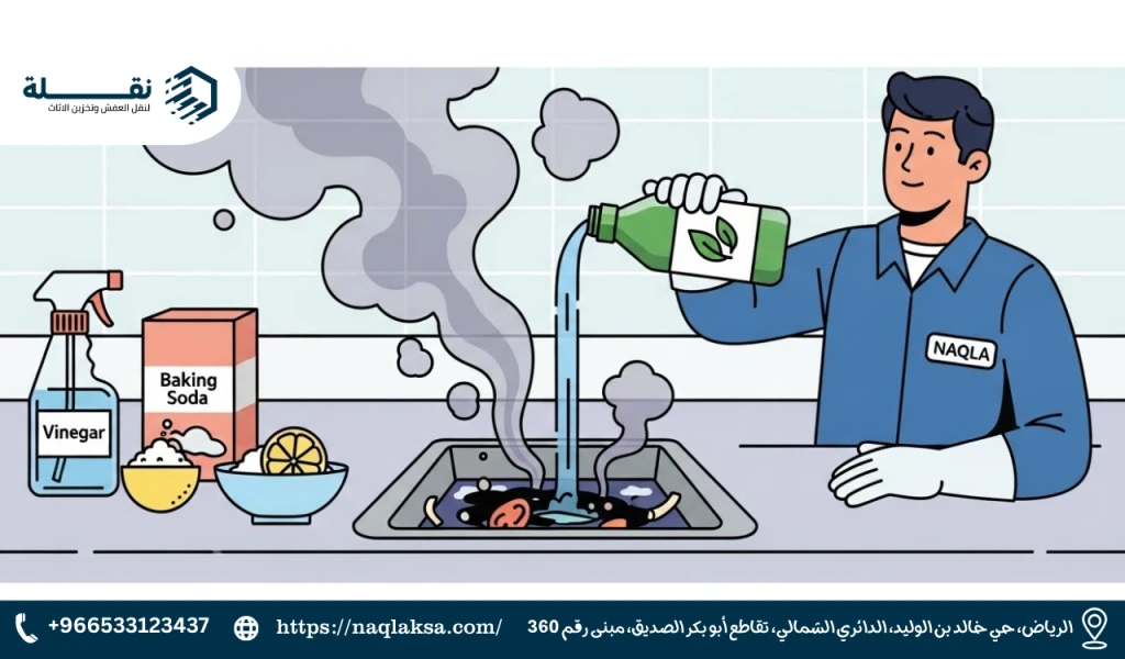 مخاطر استخدام المواد الكيميائية الحارقة لتسليك المجاري