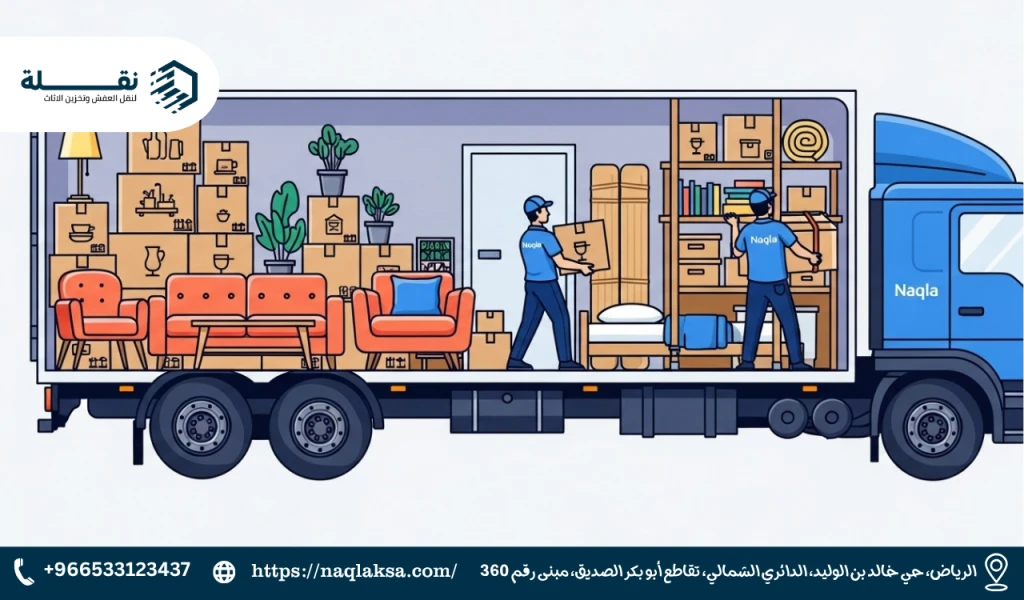 أساسيات ترتيب الأثاث داخل شاحنة النقل لتحقيق أقصى استفادة وأمان