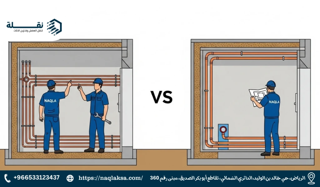 التمديد الظاهر مقابل التمديد المخفي (الدفن): أيهما أفضل لمنزلك؟