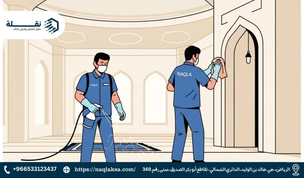 تعقيم المساجد بشكل دوري للوقاية من العدوى