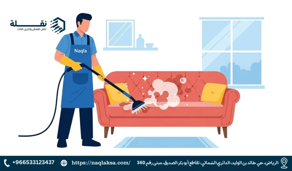 الدليل الشامل لإزالة أصعب البقع من الكنب القماشي والمخمل