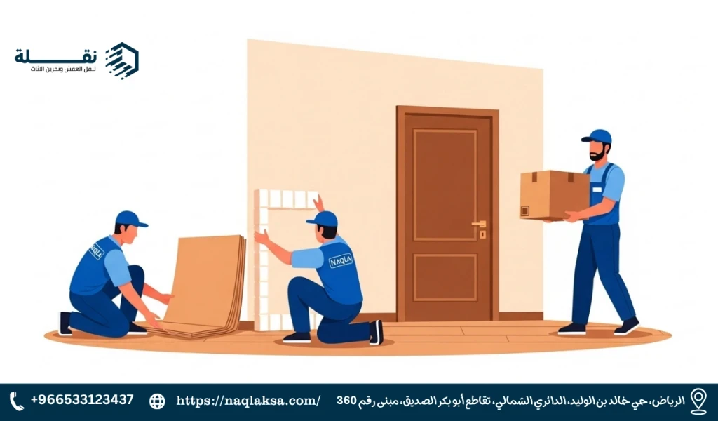 كيفية حماية المداخل والجدران والأرضيات أثناء تحميل وتنزيل العفش